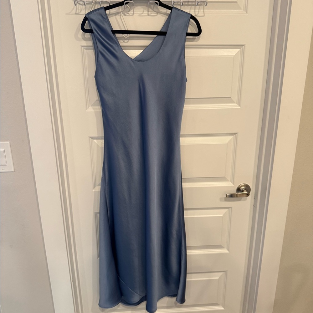 White House Black Market Blue Sleeveless Dress